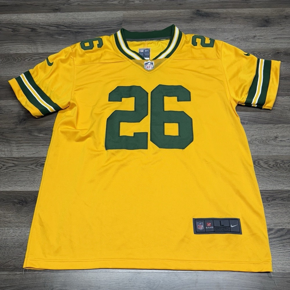 Green Bay Packers Jersey L Savage Yellow Edition 26 NFL On Field Green+Gold EXC